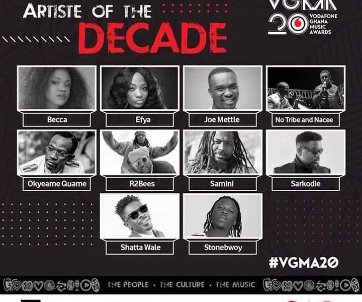 2019 VGMA Artiste of the decade