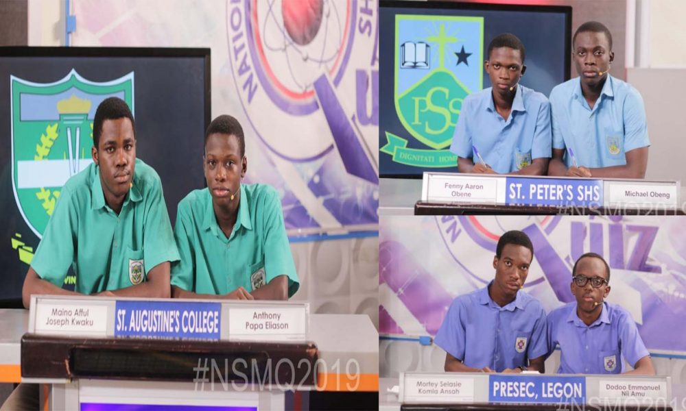 Winners Of 2019 National Maths And Science Quiz,Grand Finale Of the 2019 National Maths and Science Quiz,St Augustine's Joins St Peter's & Presec For Grande Finale