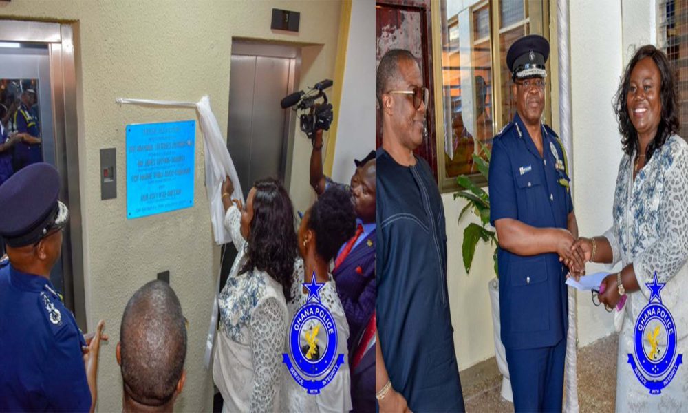 Tiwaa Addo, CID Boss Commissions new elevator