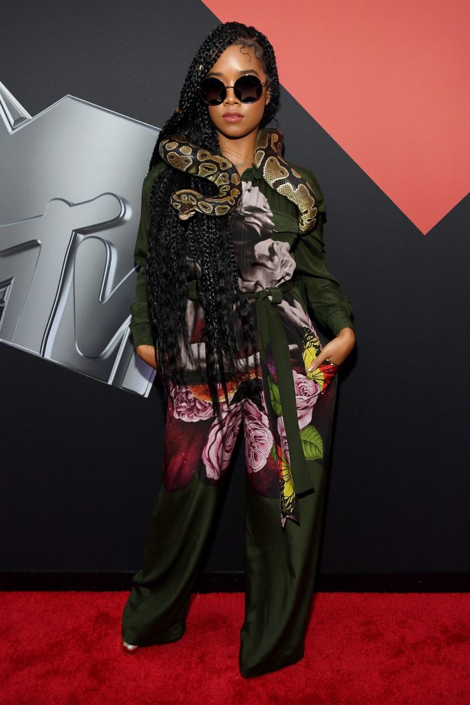 H.E.R Wore A Real-Life Snake To 2019 MTV VMAs