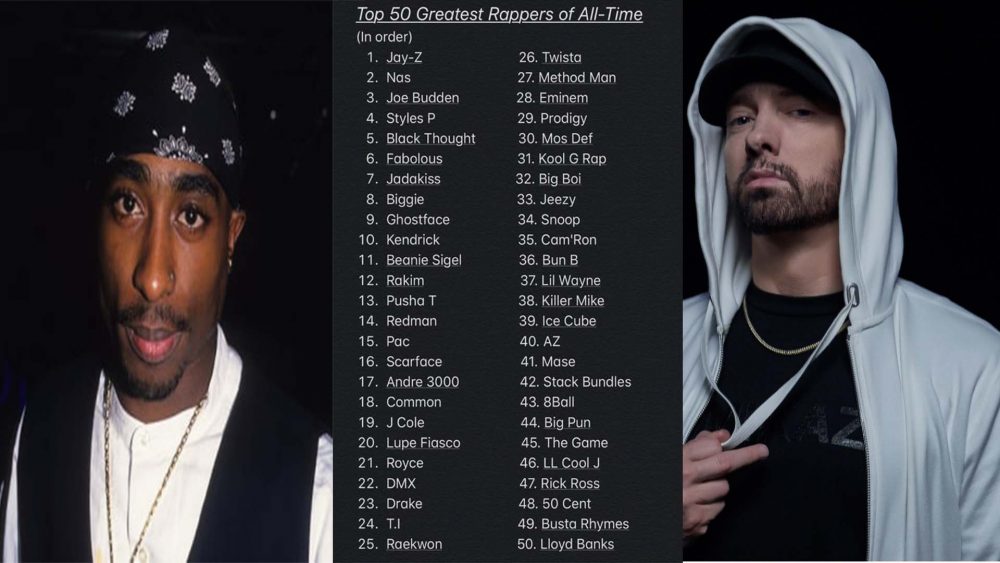 Top 50 Greatest Rappers Of All Time: Tupac And Eminem Are Nowhere Near ...