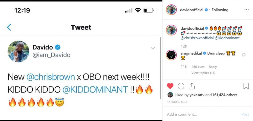 Chris Brown and Davido