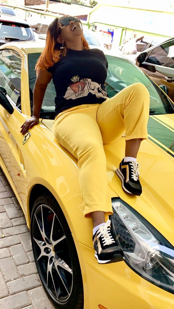 Nana Ama McBrown Slays With 'Her Yellow Ferrari'