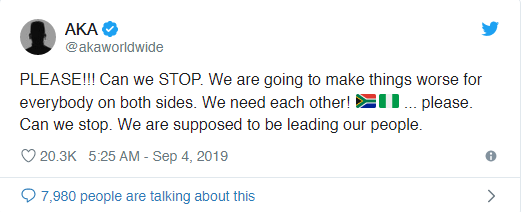 "Please Can We Stop" - AKA pleads after Burna Boy threatened to beat him