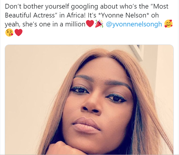 I Am The Most Beautiful Actress In Africa - Yvonne Nelson