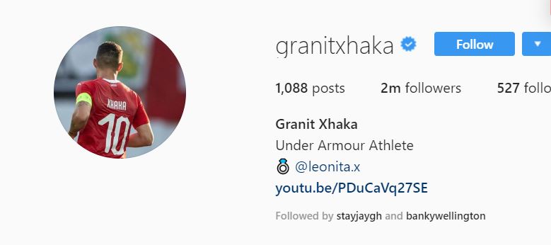 Captain Xhaka removes Arsenal picture from his instagram profile