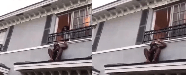 man Hides On The Roof After Hubby Of The Lady He Was Chopping Came Home
