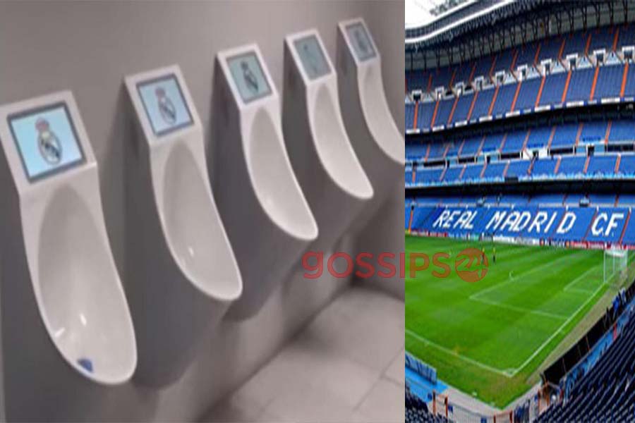 Real Madrid install TV screens on urinals