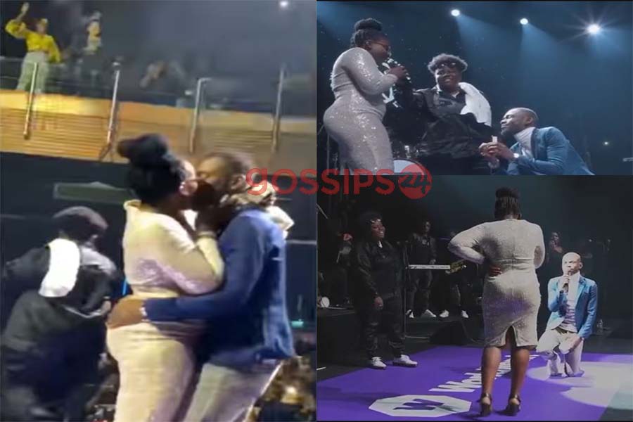 Man proposes to his girlfriend on stage at Teni's show in London