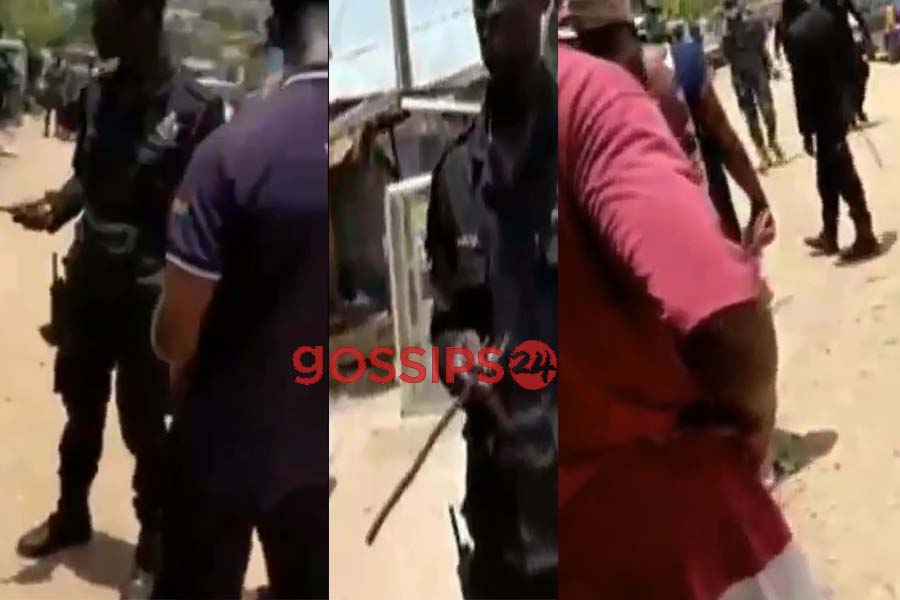 Policemen clash with civilians who were seen buying prepaid amid lockdown