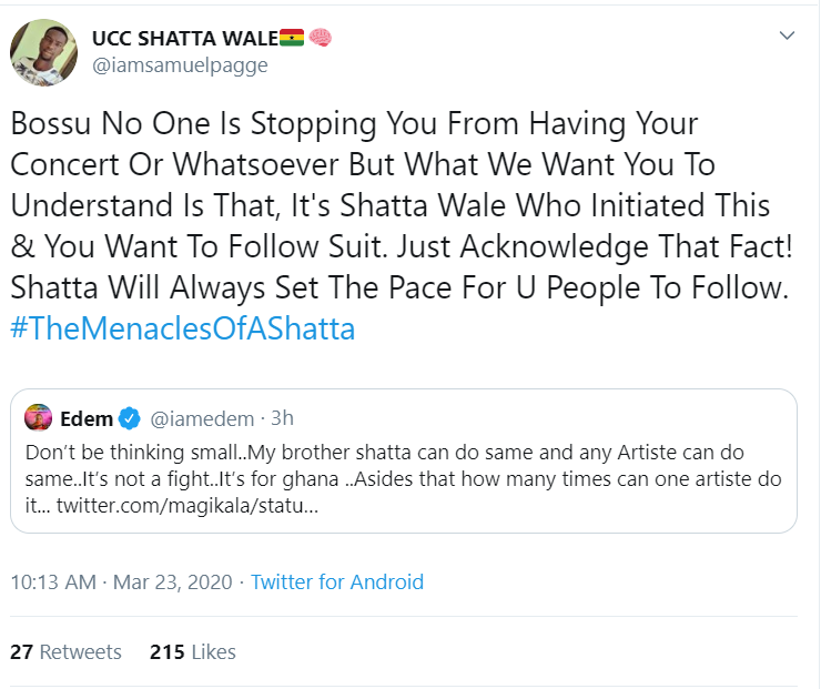 Rapper Edem bashed for copying Shatta Wale