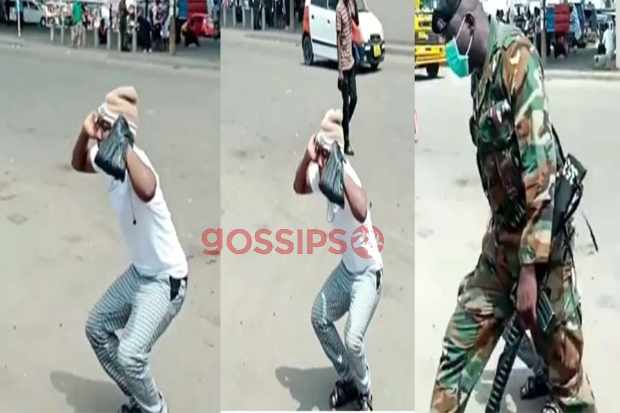 Man punished severely for taking videos of some military personnel at Kasoa