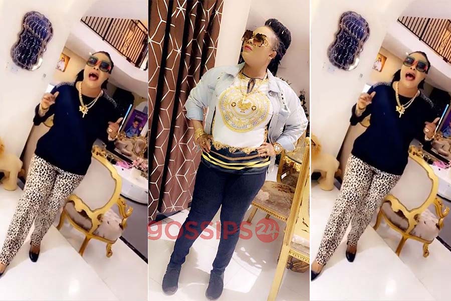 Nana Agradaa sings gospel as she flaunts her mansion