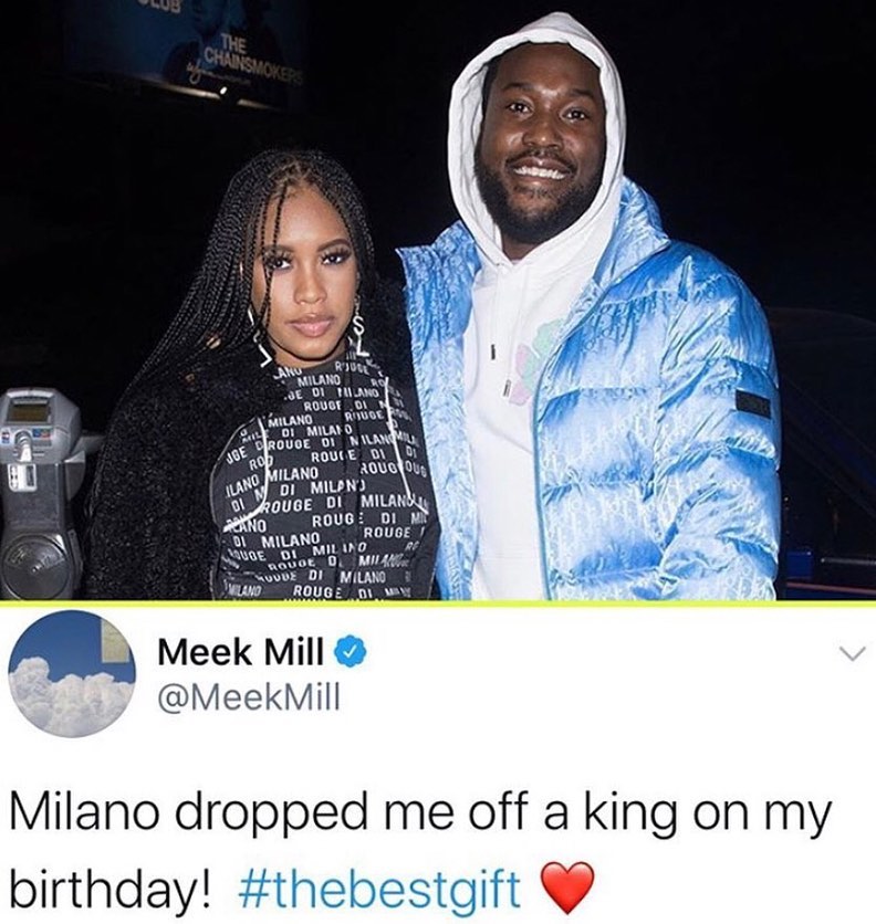 Meek Mill and Milan Harris welcome their first child