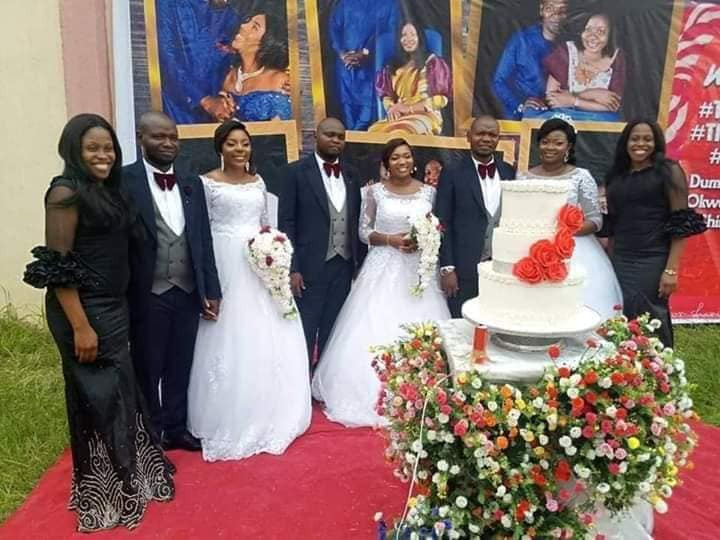 Two sets of triplets marry each other on the day