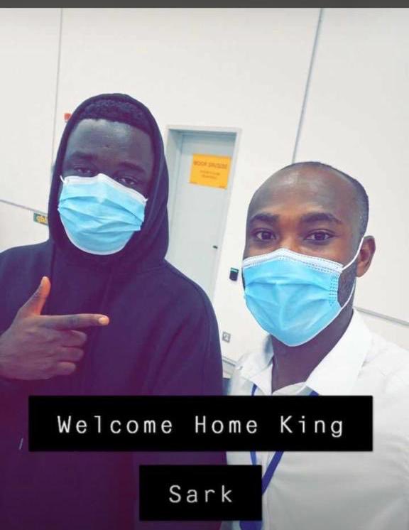 First photo of Sarkodie's arrival in Ghana pops up