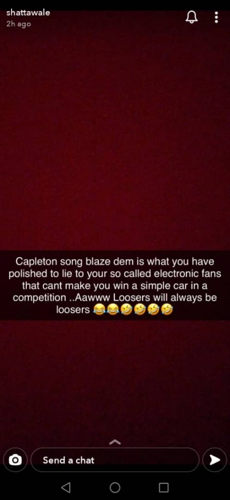 Shatta Wale disses Stonebwoy & accuses him of stealing Capleton's song