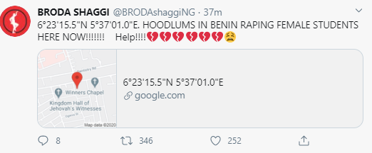Hoodlums allegedly raping female students at hostel in Benin - Broda Shaggi and others raise alarm