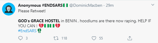 Hoodlums allegedly raping female students at hostel in Benin - Broda Shaggi and others raise alarm