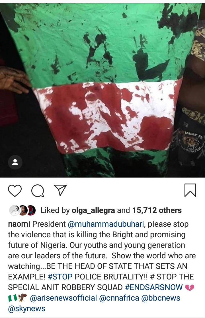 Rihanna, Naomi Campbell, Nicki Minaj condemn murder of End SARS protesters at Lekki toll gate 