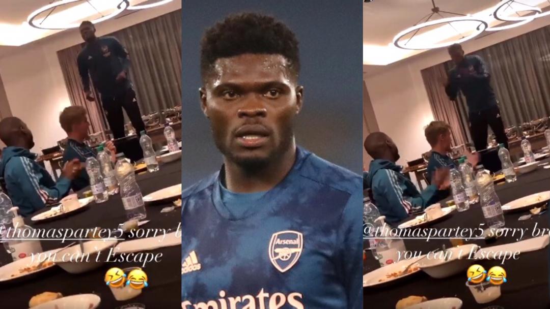 Thomas Partey leads Arsenal teammates to sing local Ghanaian gospel song in Twi
