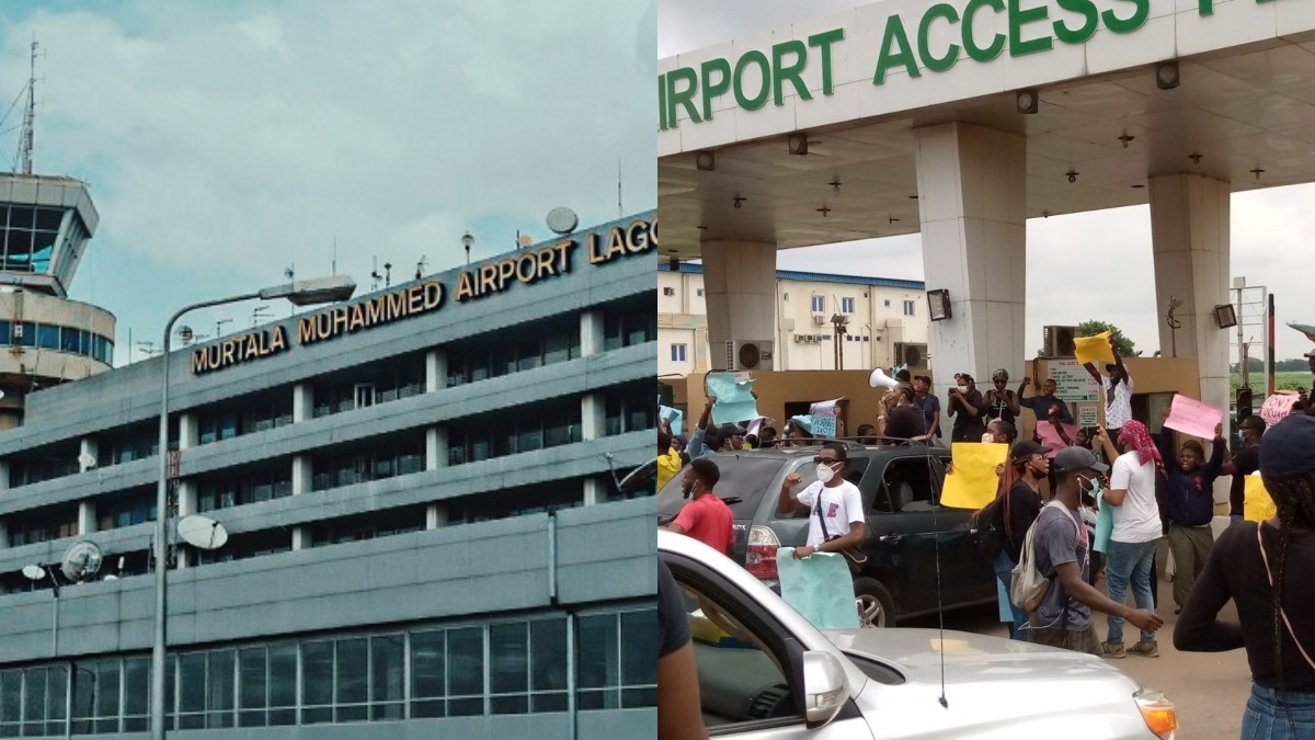 Angry protestors shut down Lagos Airport