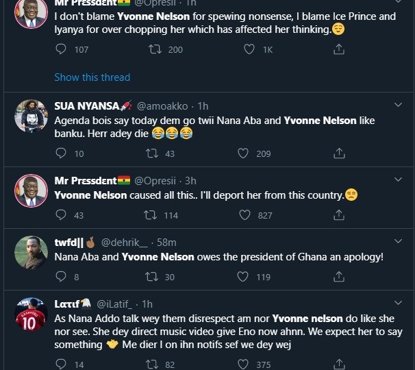 Ghanaians blast Nana Aba Anamoah & Yvonne Nelson for pressuring Akufo-Ado to tweet about #EndSARS