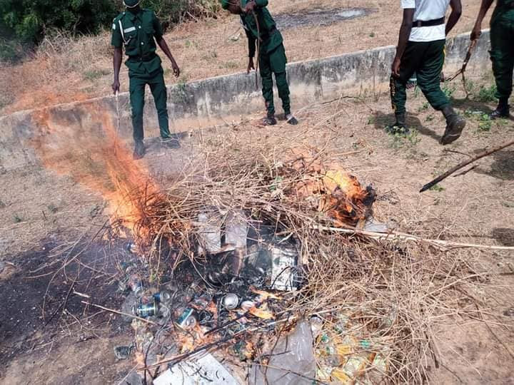 Hisbah destroys over 300 cans and bottles of alcohol in Katsina 