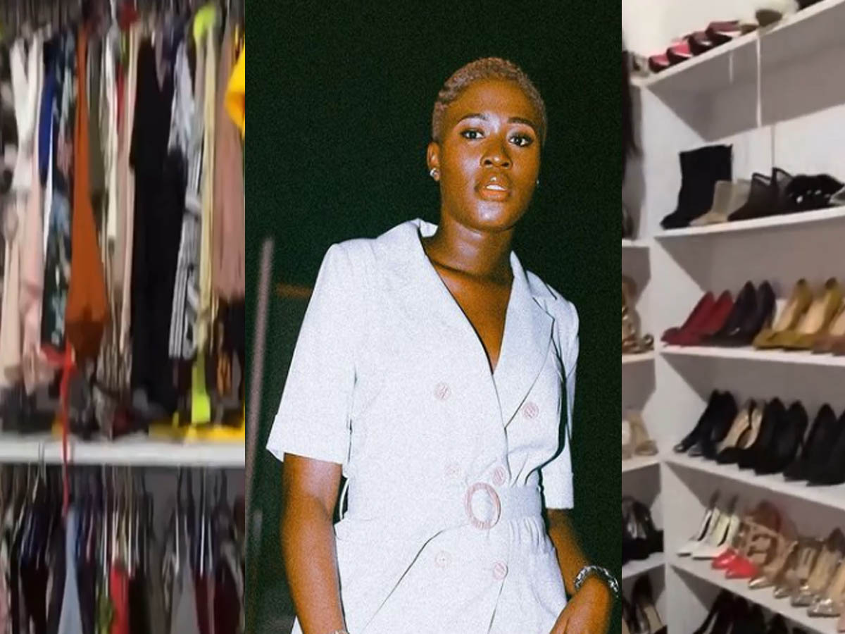 Fella Makafui shows off her collection of shoes and clothes