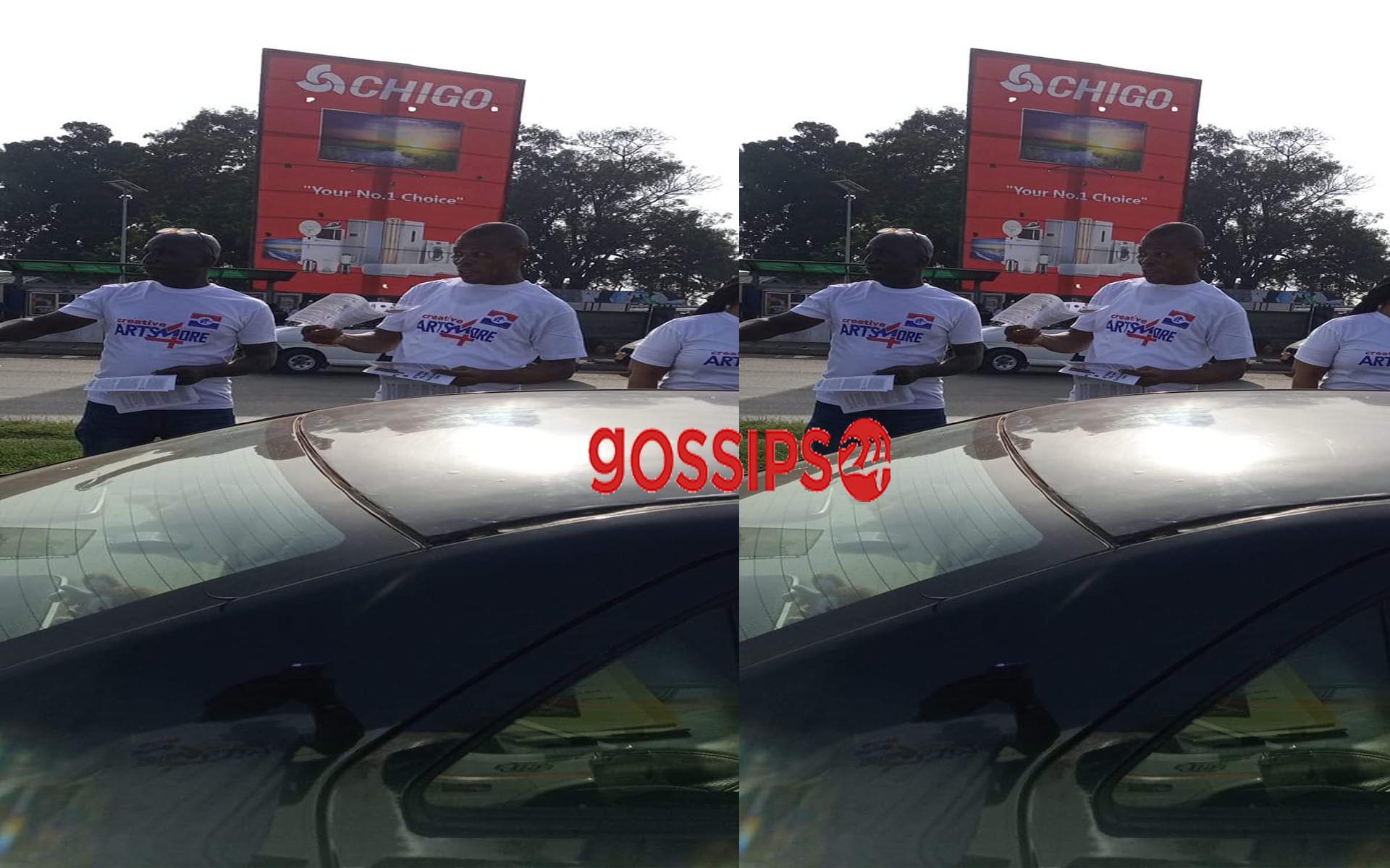 Actor Waakye forgets he's sick; hits the streets of Accra to campaign for NPP