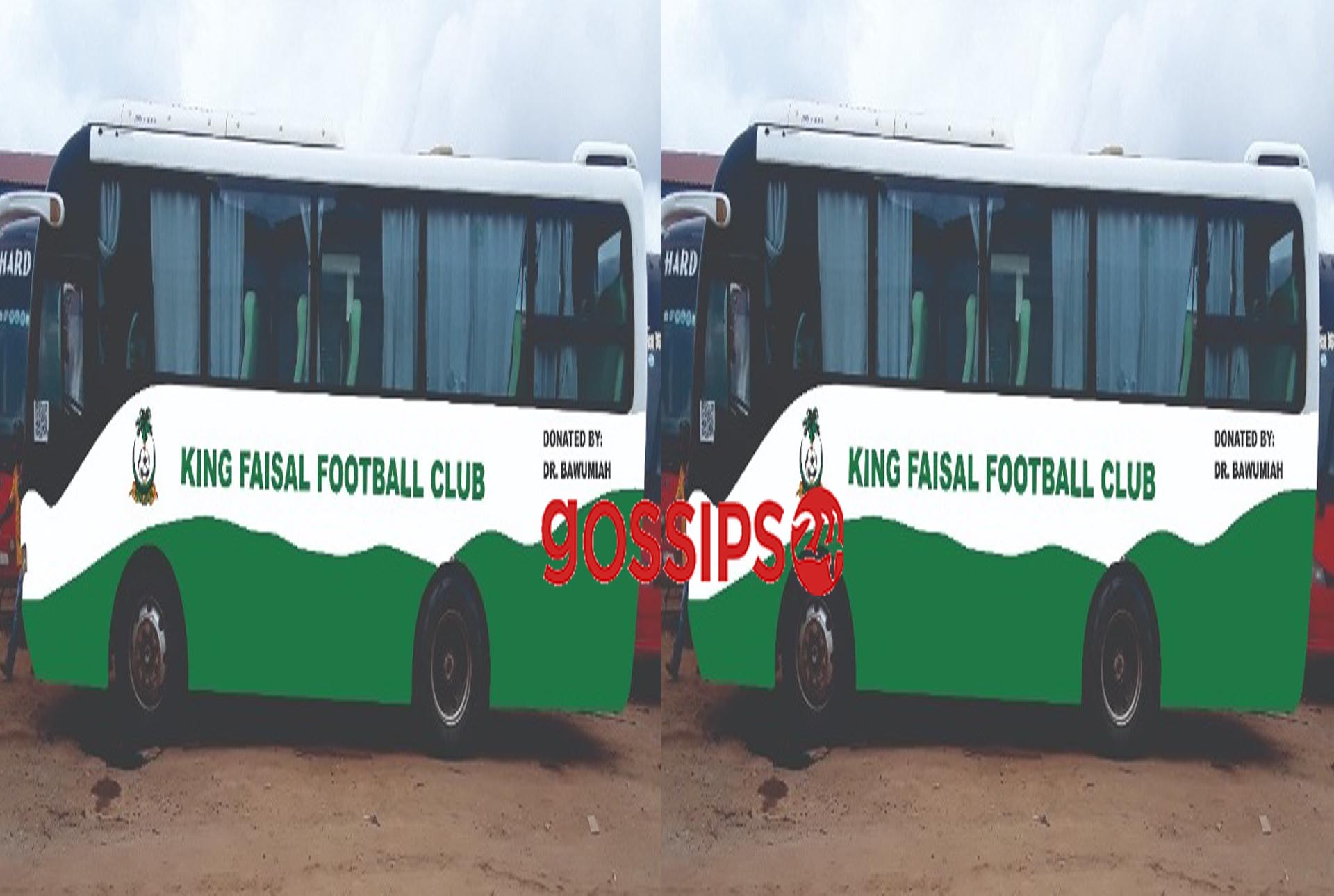 King Faisal finally unveils 39-seater bus donated by Dr. Bawumia