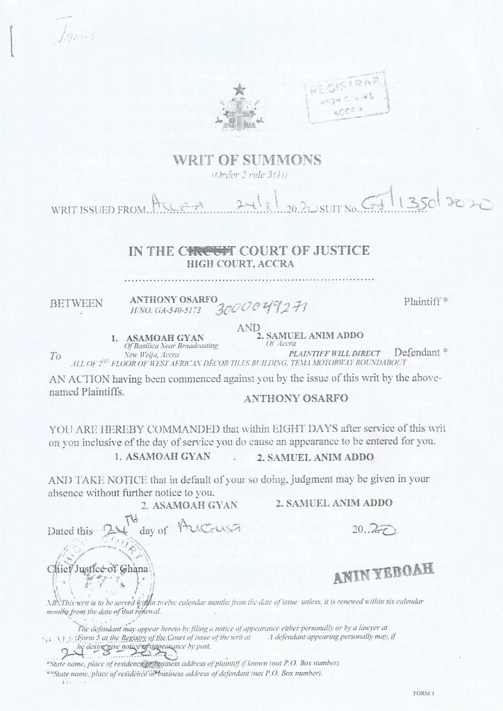 Asamoah Gyan sued GHc1m over rape case