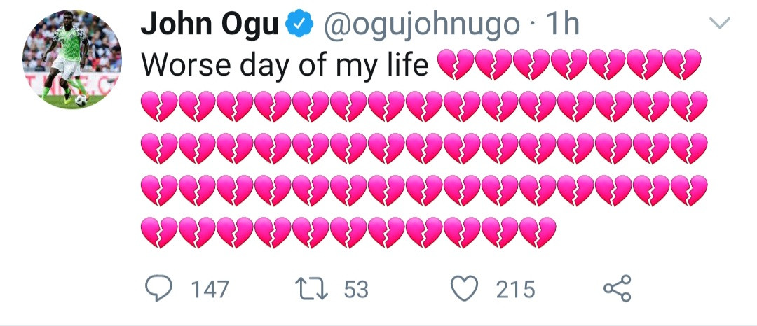 Super Eagles Midfielder, John Ogu loses mum