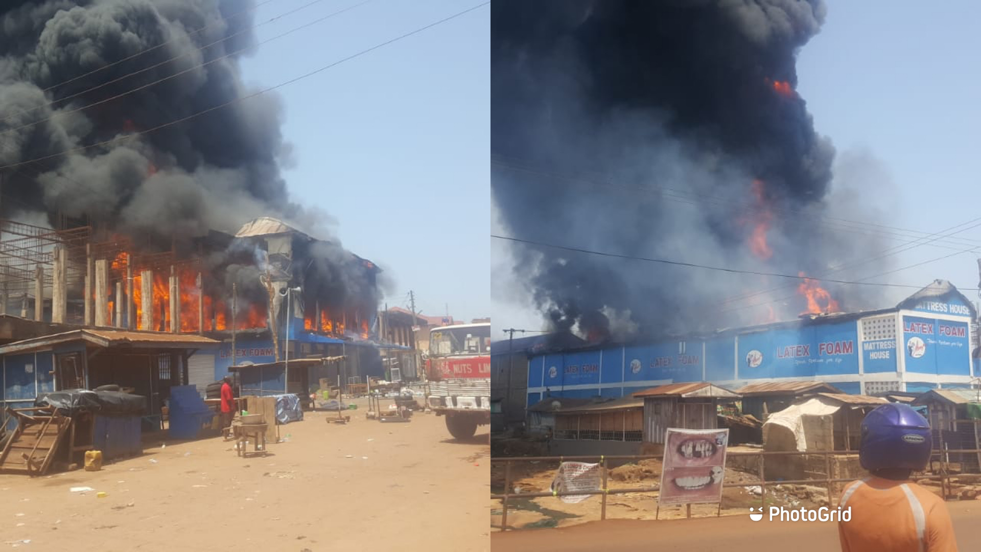 Fire guts Latex Foam showroom in Techiman