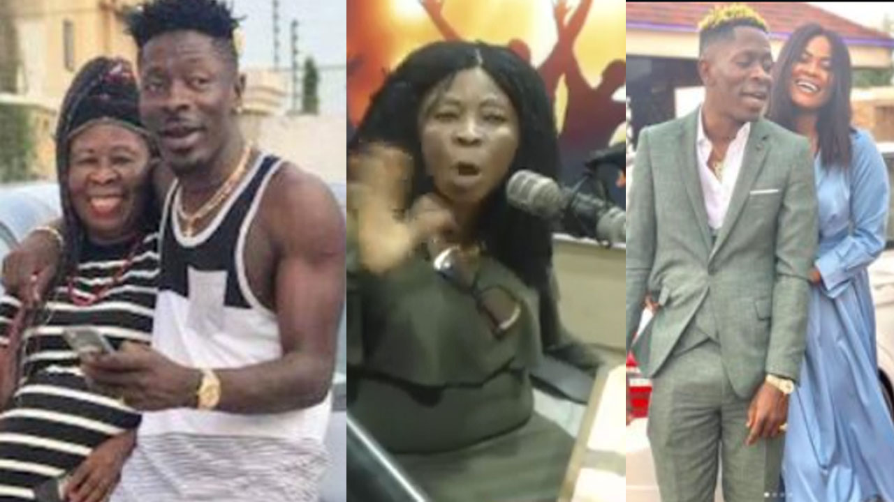 Shatta Wale and his mother, Elsie