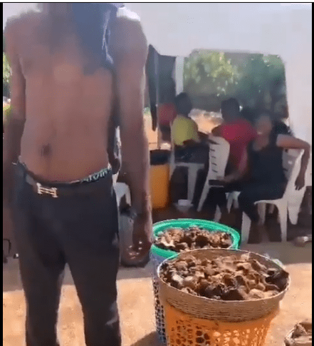Lady Catches Caretaker Stealing Away Meat Meant For An Event-Video