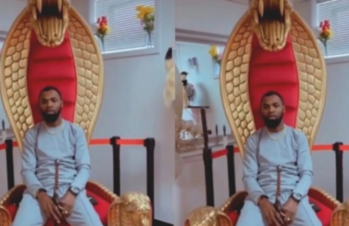 Rev Obofour Shakes Social Media As He Flaunts Customized Cobra Chair [Video]
