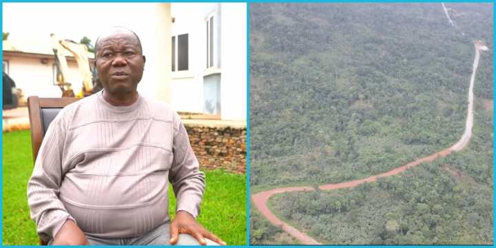 Meet Kwahu millionaire who single-handedly constructed a 5km alternative route in the mountains 